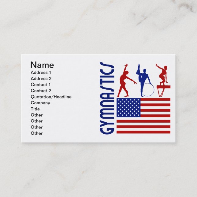 Carte De Visite Gymnastique Etats-Unis (Devant)