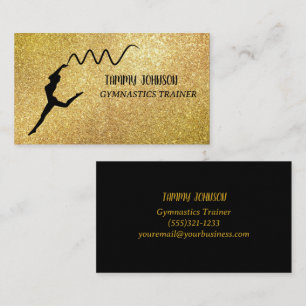 Carte De Visite Gymnastique Gold Sparkle