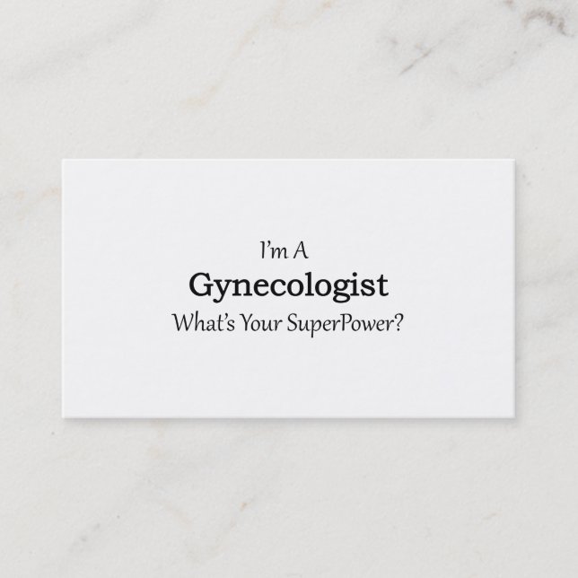 Carte De Visite Gynécologue (Devant)