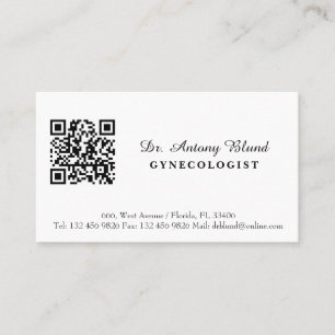 Carte de visite gynécologue avec code QR