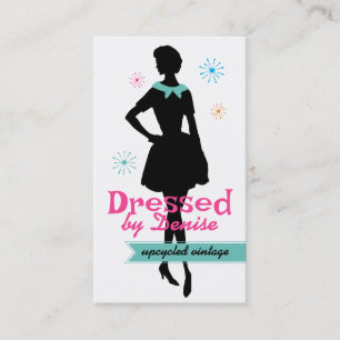 Carte De Visite Habillement de couture de robe de silhouette