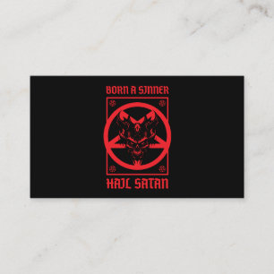 Carte De Visite Hail Satan