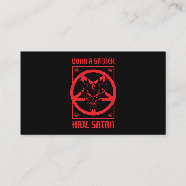Carte De Visite Hail Satan (Devant)