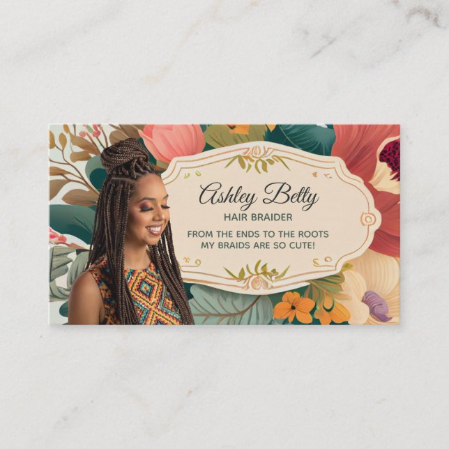 Carte de visite Hair Braider Slogans (Devant)