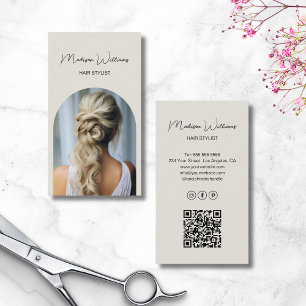 Carte De Visite Hair Styliste Arc moderne photo neutre