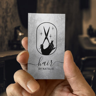 Carte De Visite Hair Styliste Cisailleur Logo Main Logo Moderne Sa