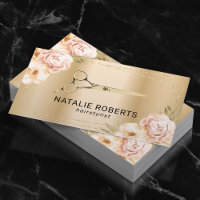 Hair Styliste Gold Ciseau Floral moderne
