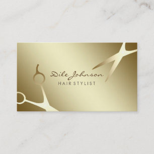 Carte De Visite Hair Styliste Gold Parties scintillant Salon Profe