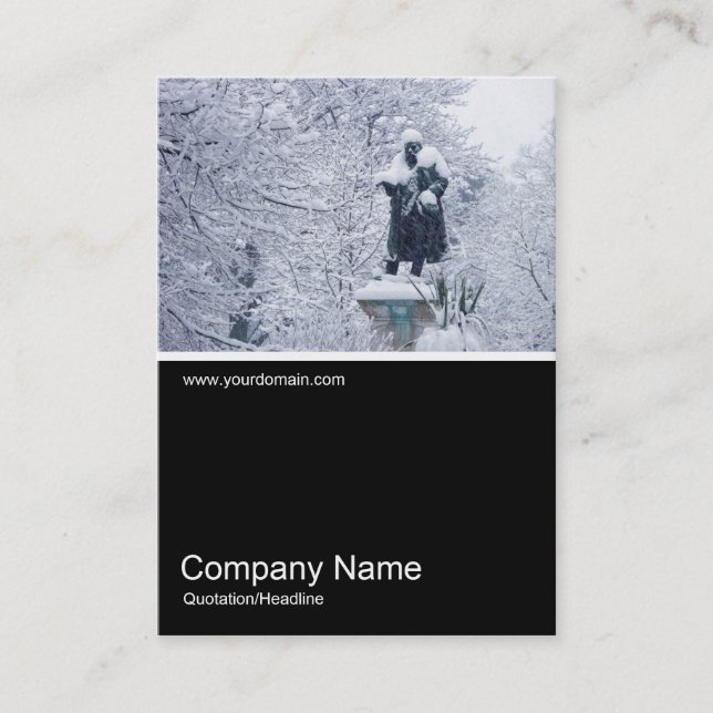 Carte De Visite Half&Half Photo 0193 - Neige dans le parc (Devant)