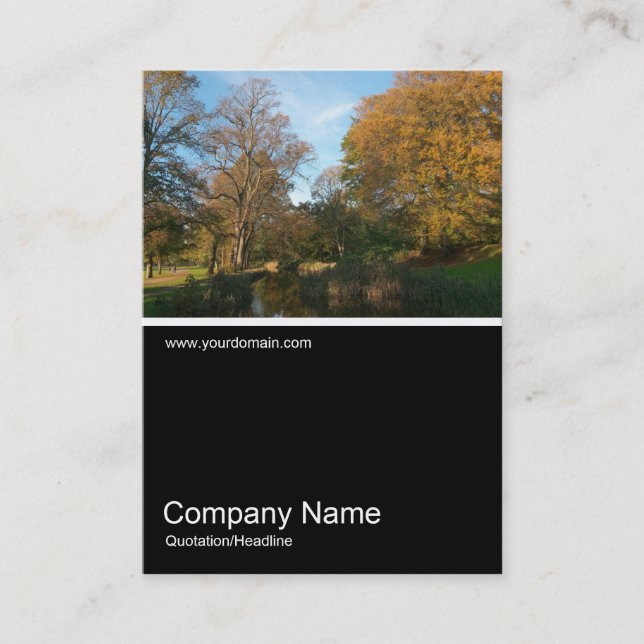 Carte De Visite Half&Half Photo 0269 - Automne dans le parc (Devant)