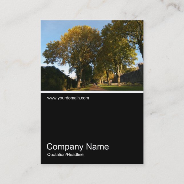 Carte De Visite Half&Half Photo 0271 - Automne dans le parc (Devant)