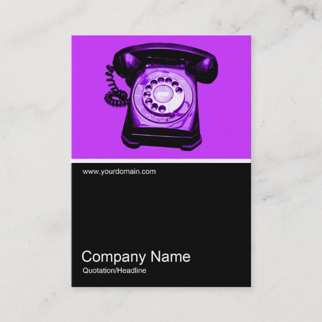 Carte De Visite Half&Half Photo - Hotline - Violet CC33FF (Devant)
