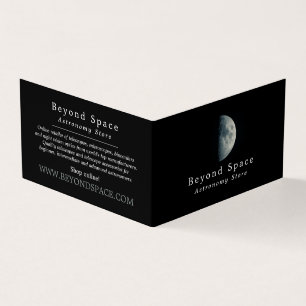 Carte De Visite Half Moon, Astronome, Astronomie Store