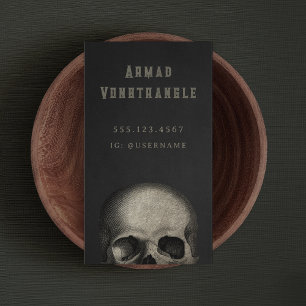 Carte De Visite Halloween crâne déplaisant