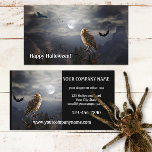 Carte de visite Halloween de Hibou de Nuit