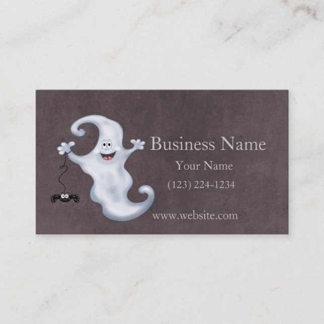 Carte De Visite Halloween Ghost (Devant)