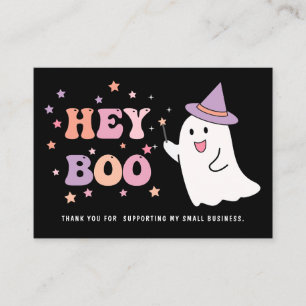 Carte De Visite Halloween Ghost Petite entreprise merci