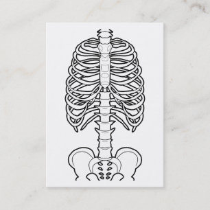 Carte De Visite Halloween hanté par squelette