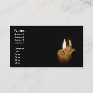 Carte De Visite Halloween Lite Candle and Burnt Wick