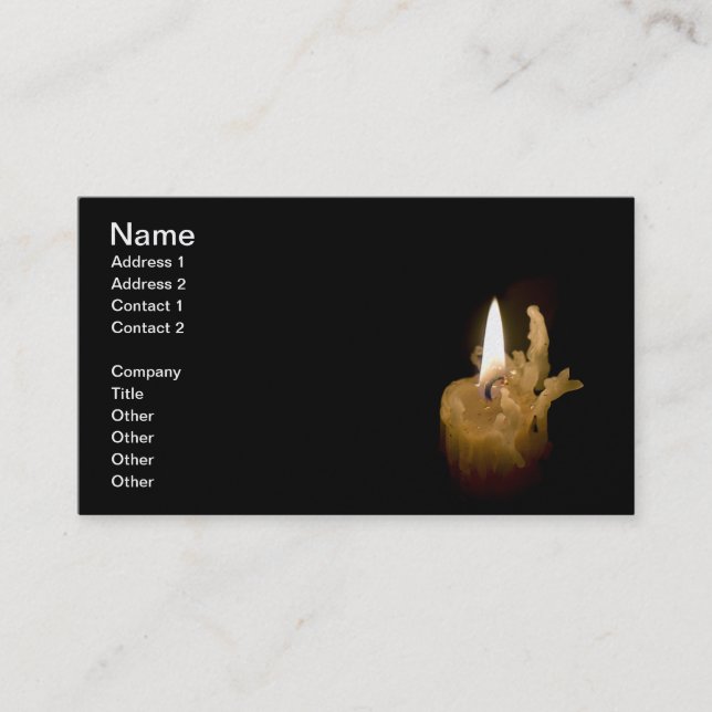 Carte De Visite Halloween Lite Candle and Burnt Wick (Devant)