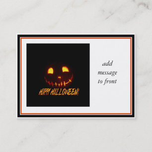 Carte De Visite Halloween souriant Jack-o-Lantern