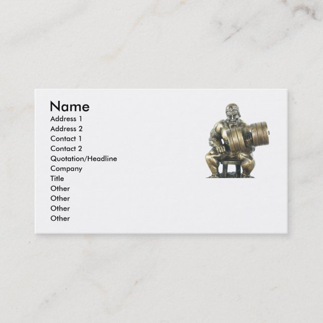 Carte De Visite Haltérophilie (Devant)