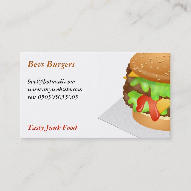 Carte De Visite Hamburger (Devant)