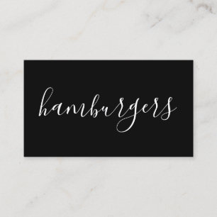 Carte De Visite hamburgers manuscrits