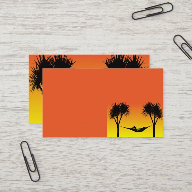 Carte De Visite Hammock (Devant/Arrière en situation)