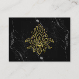Carte De Visite *~* Hamsa d'or sacré Marbre noir blanc Abstrait