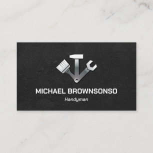 Carte De Visite Handman Carpenter Services Simple Noir