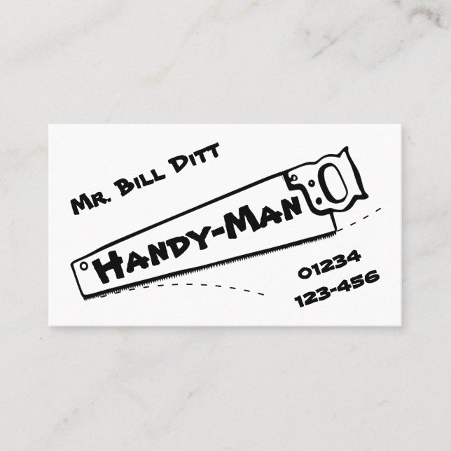 Carte de visite Handy Man (Devant)