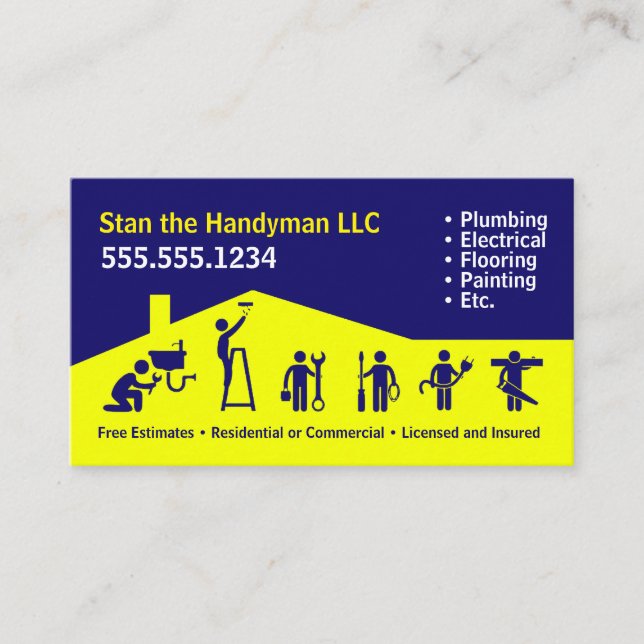 Carte de visite Handyman (Devant)