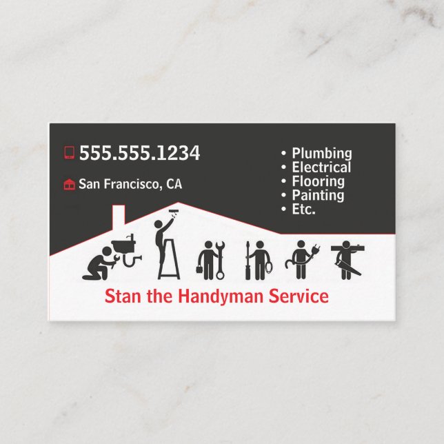 Carte de visite Handyman (Devant)