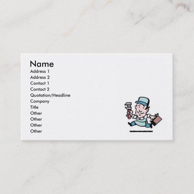 Carte De Visite Handyman Avec Outils (Devant)