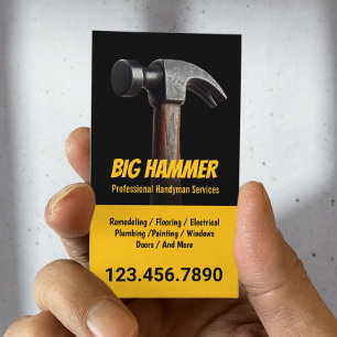Carte De Visite Handyman Big Hammer Service de réparation
