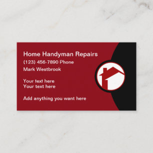 Carte De Visite Handyman des Réparations Familiales Modernes