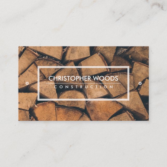 Carte de visite Handyman en bois texturé (Devant)