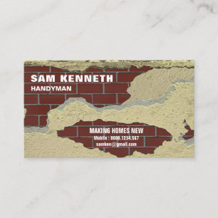 Carte De Visite Handyman en maçonnerie