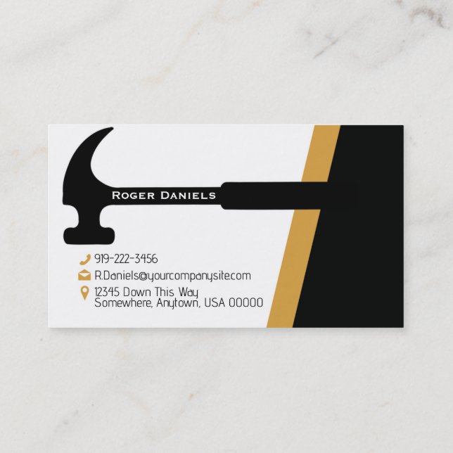 Carte de visite Handyman Hammer (Dos)