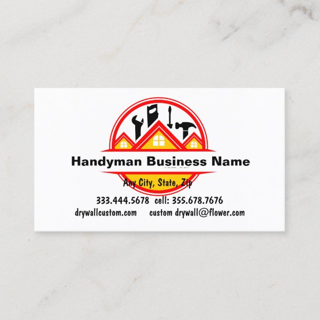 Carte De Visite Handyman Handiman Réparation Entretien de la perso (Devant)