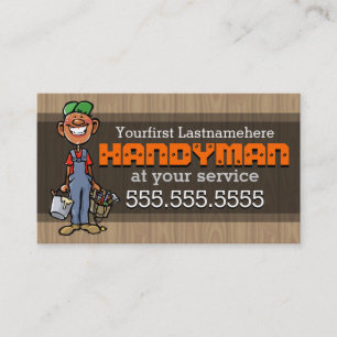 Carte De Visite Handyman.Home Repair.Black.Afro-American
