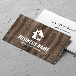 Carte De Visite Handyman House Logo Home Service de réparation Boi