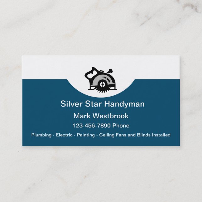 Carte De Visite Handyman moderne unique (Devant)
