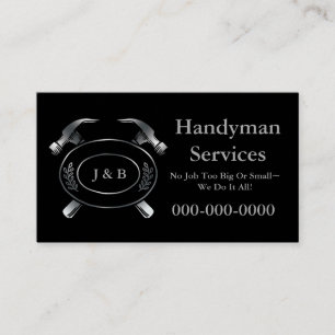 Carte de visite Handyman, Noir