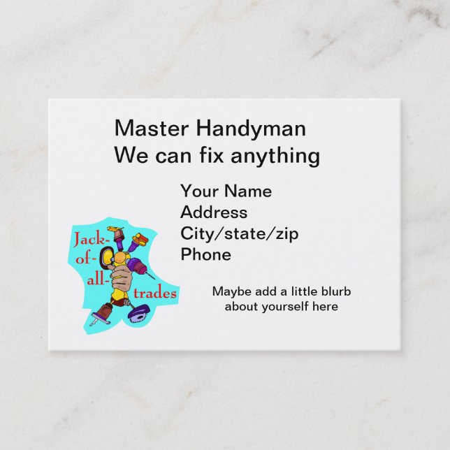 Carte De Visite Handyman pour tout (Devant)