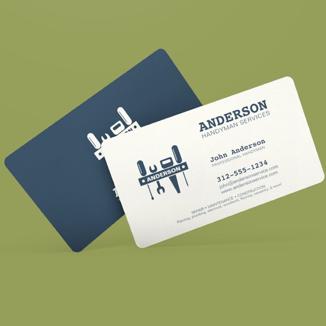 Carte De Visite Handyman Réparation à domicile Entreprise Personna (Créateur téléchargé)