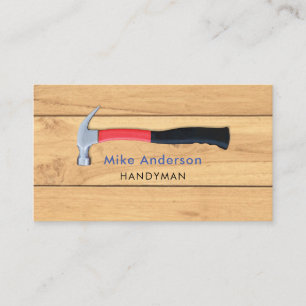 Carte De Visite Handyman, Réparation, Code QR, Nom bleu