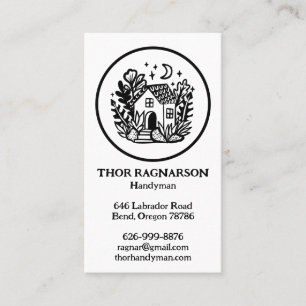 Carte De Visite Handyman Réparation Construction Landscaper Cottag