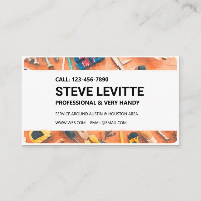 Carte de visite : Handyman Services (Dos)